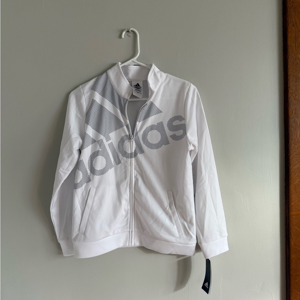 NWT kids Adidas Black and White Polka Dot Jacket